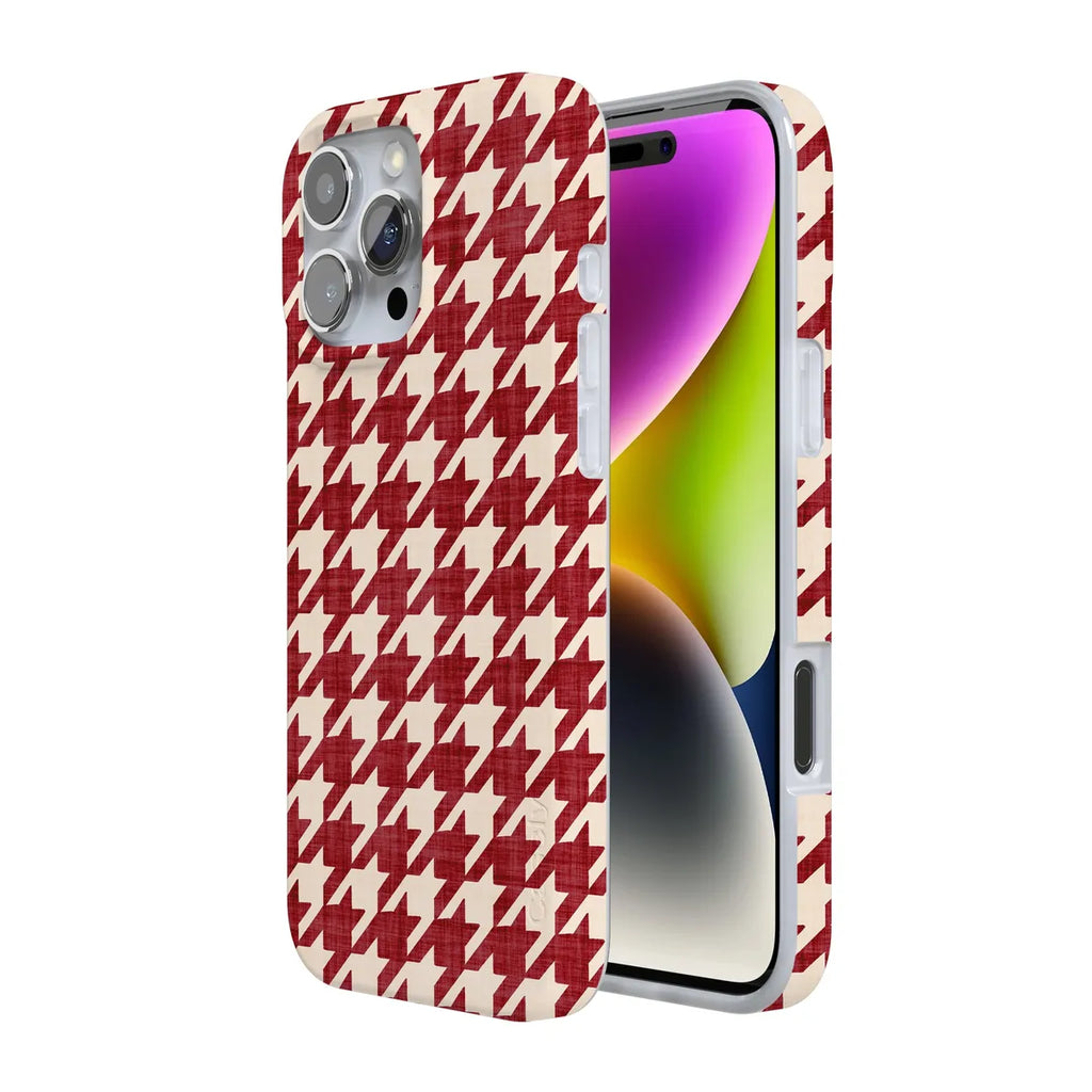 Scarlet Stitch | Red Houndstooth Case