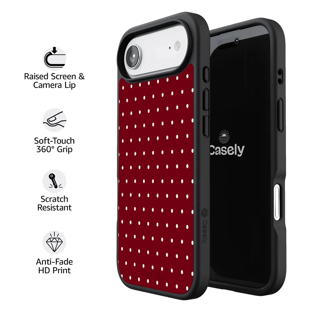 On the Dot | Maroon Polka Dot Case