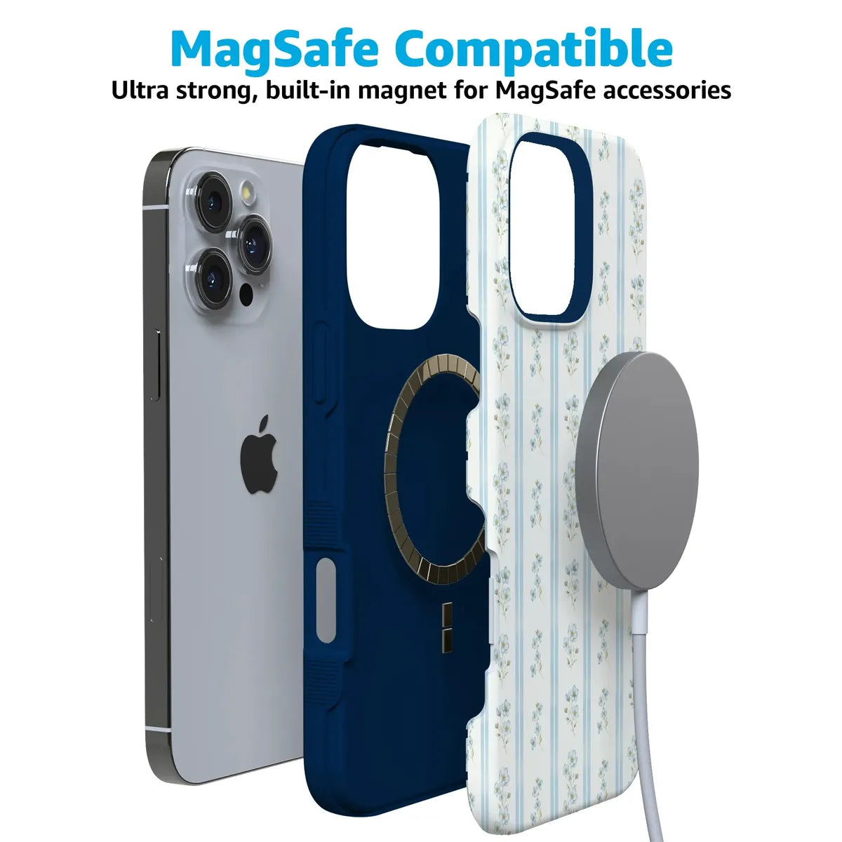 Cottage Stripe | Blue Floral Case