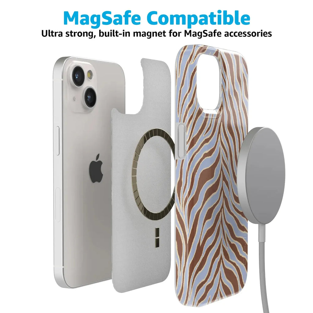 Untamed | Brown & Blue Zebra Case