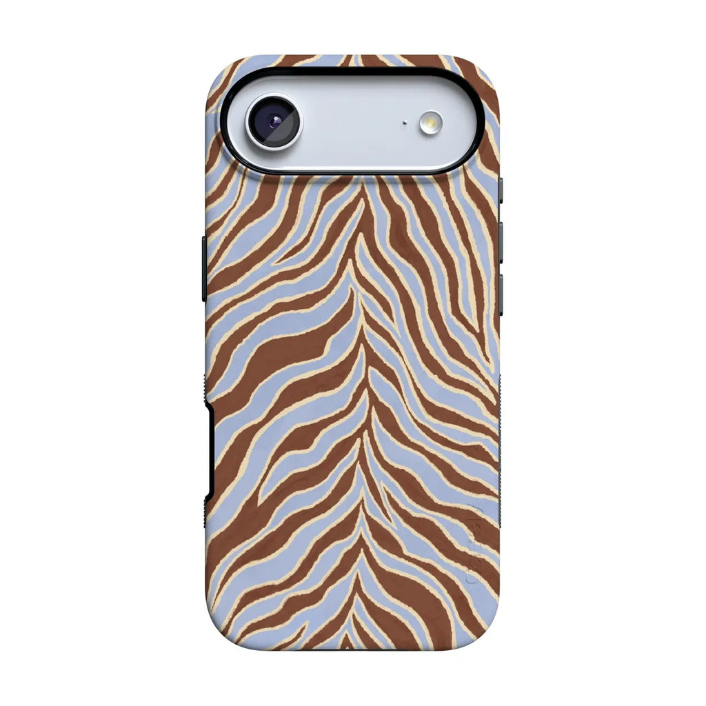 Untamed | Brown & Blue Zebra Case