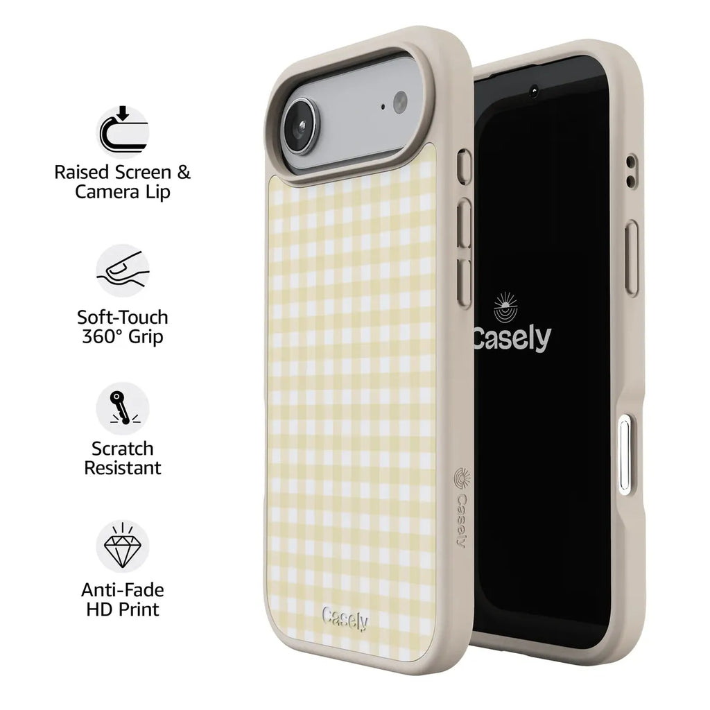 Pastel Picnic | Yellow Gingham Case
