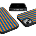 Go New York | Blue & Orange Stripes Case