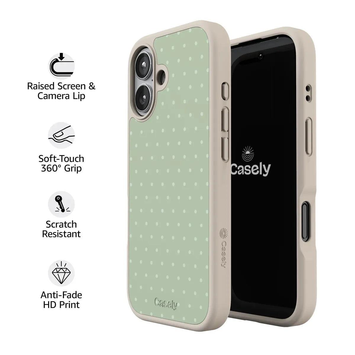 On the Dot | Green Polka Dot Case