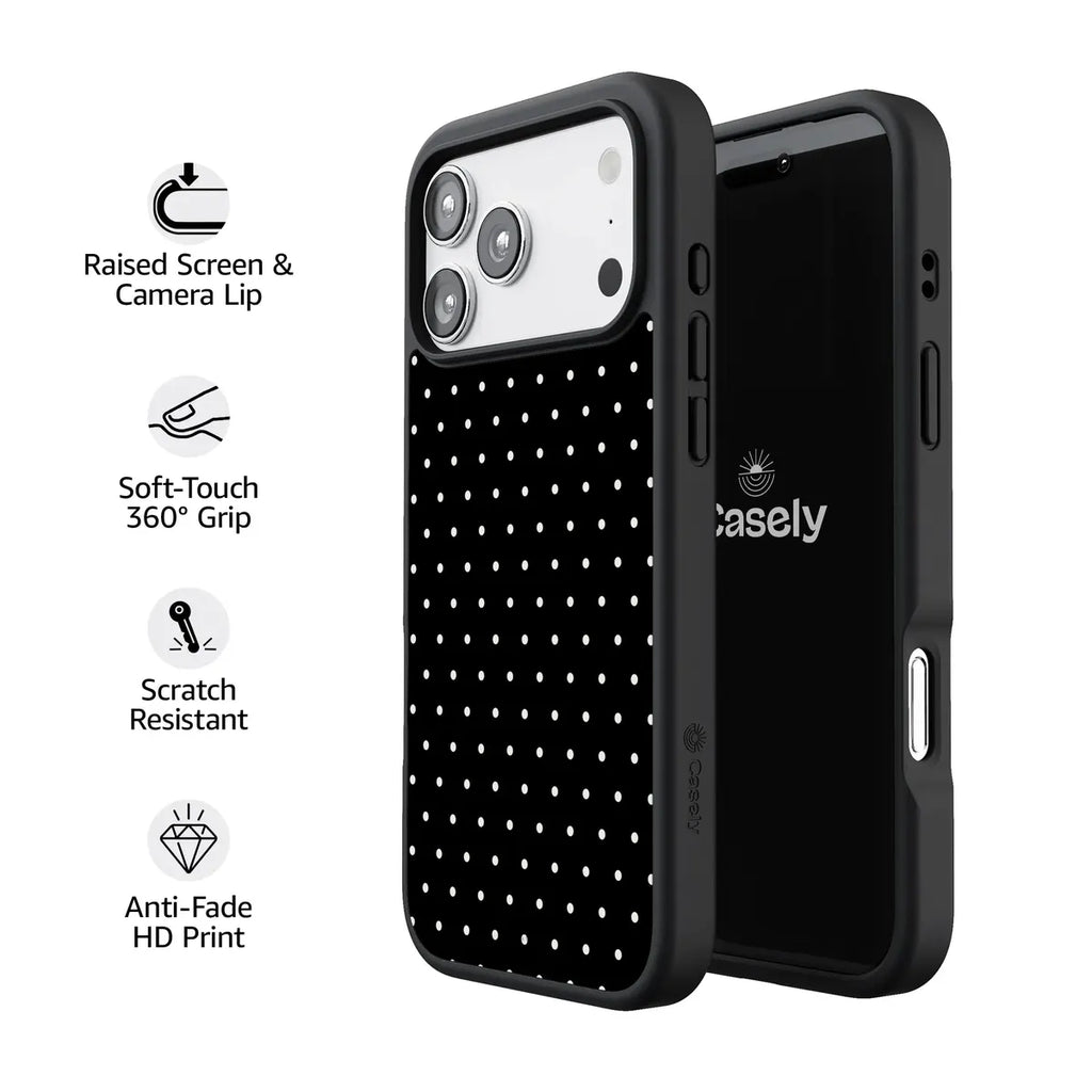 On the Dot | White Polka Dot Case
