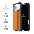 Go New York | Blue & Orange Stripes Case