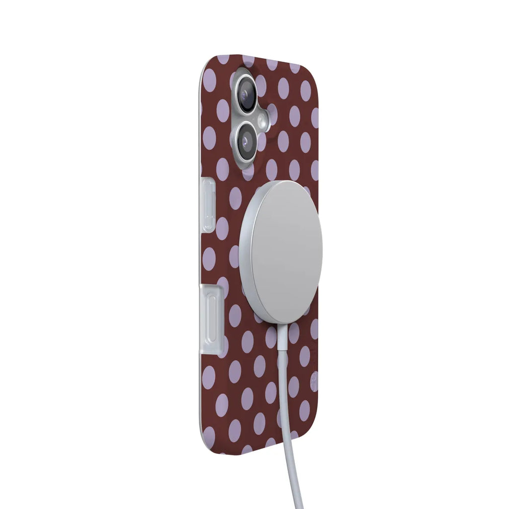 Spotted in SoHo | Burgundy Polka Dot Case