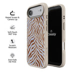 Untamed | Brown & Blue Zebra Case