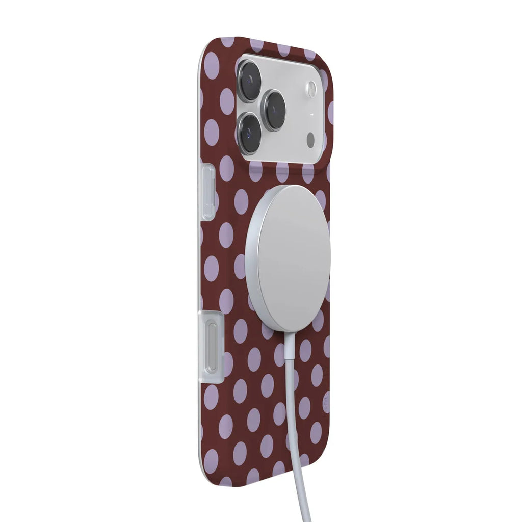 Spotted in SoHo | Burgundy Polka Dot Case