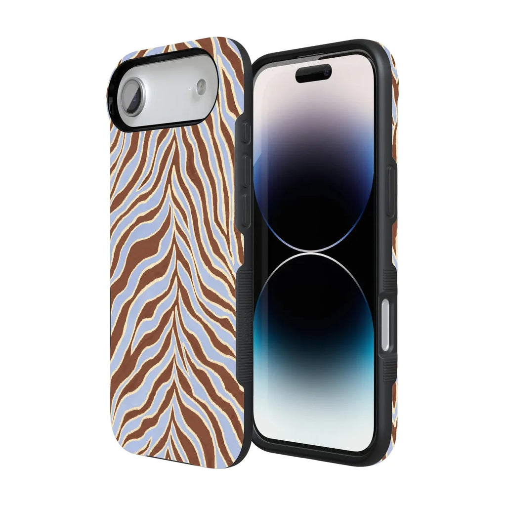 Untamed | Brown & Blue Zebra Case