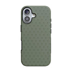 On the Dot | Olive Green Polka Dot Case