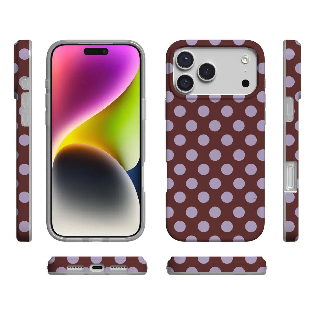 Spotted in SoHo | Burgundy Polka Dot Case