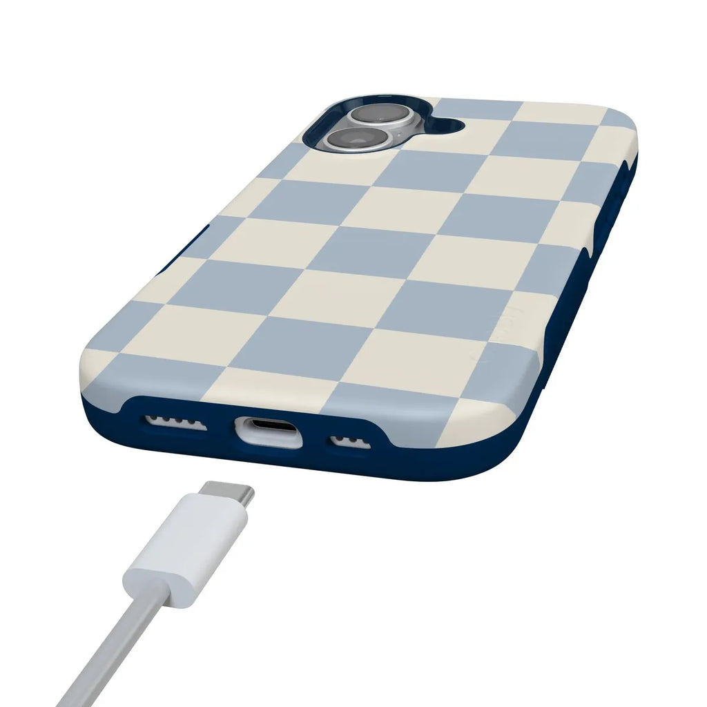 Fit Check | Light Blue Checkerboard Case