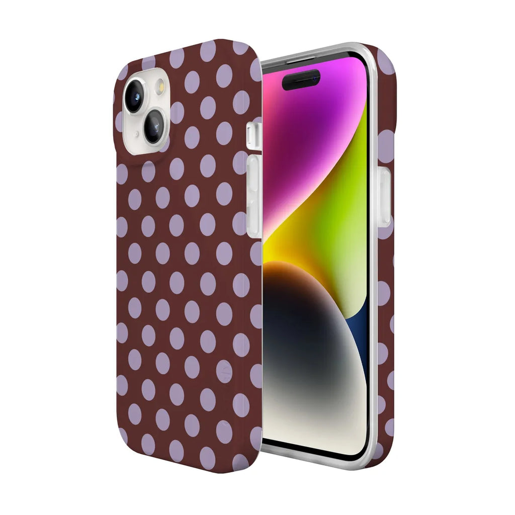 Spotted in SoHo | Burgundy Polka Dot Case