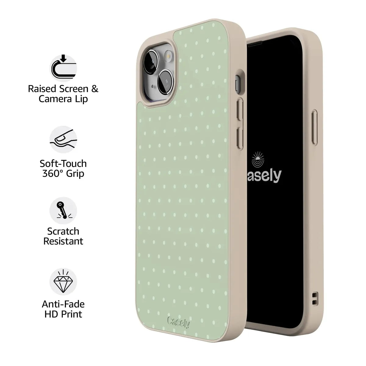 On the Dot | Green Polka Dot Case