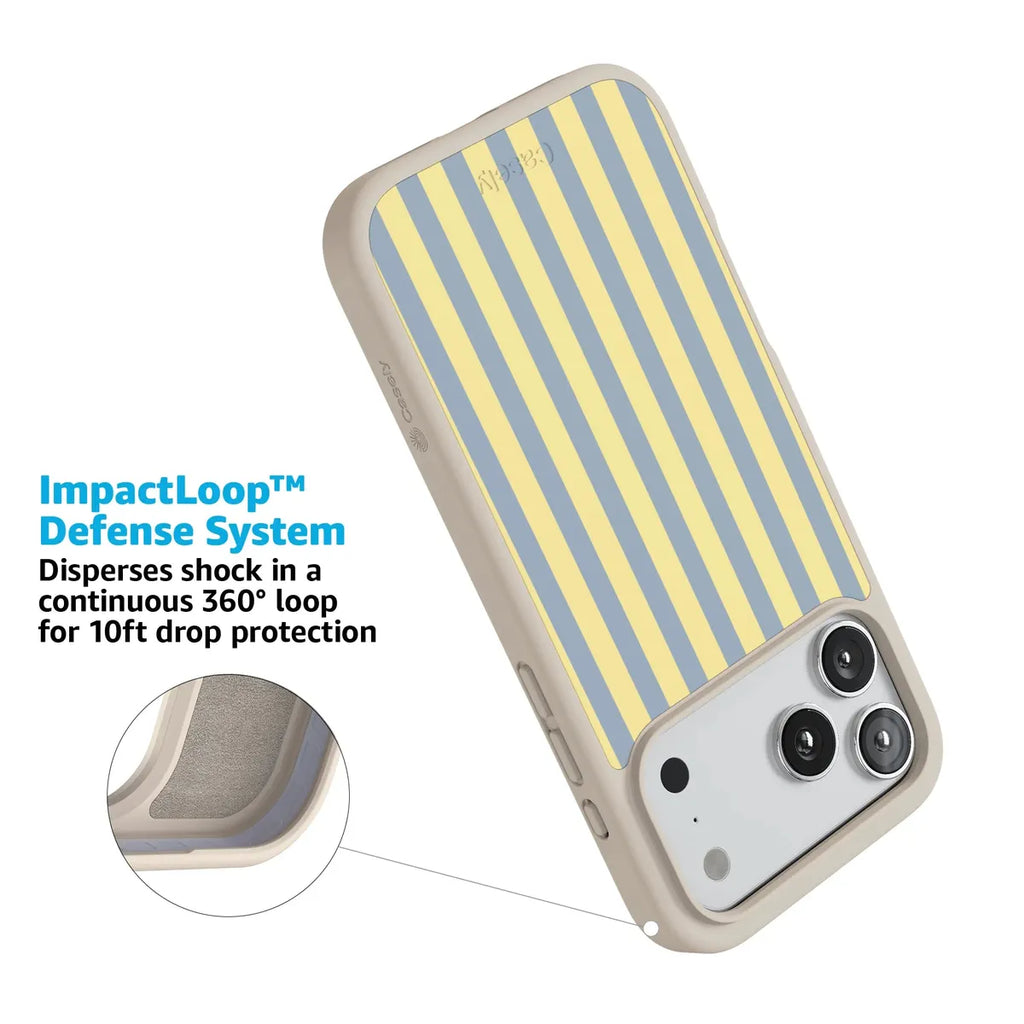 Coastline Stripes | Blue & Yellow Case