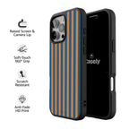 Go New York | Blue & Orange Stripes Case