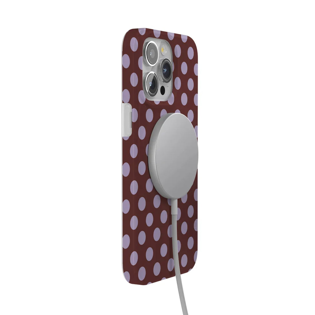 Spotted in SoHo | Burgundy Polka Dot Case