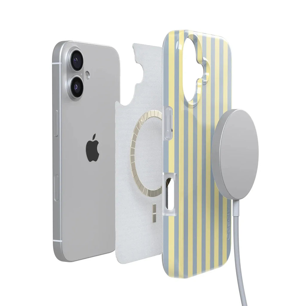 Coastline Stripes | Blue & Yellow Case