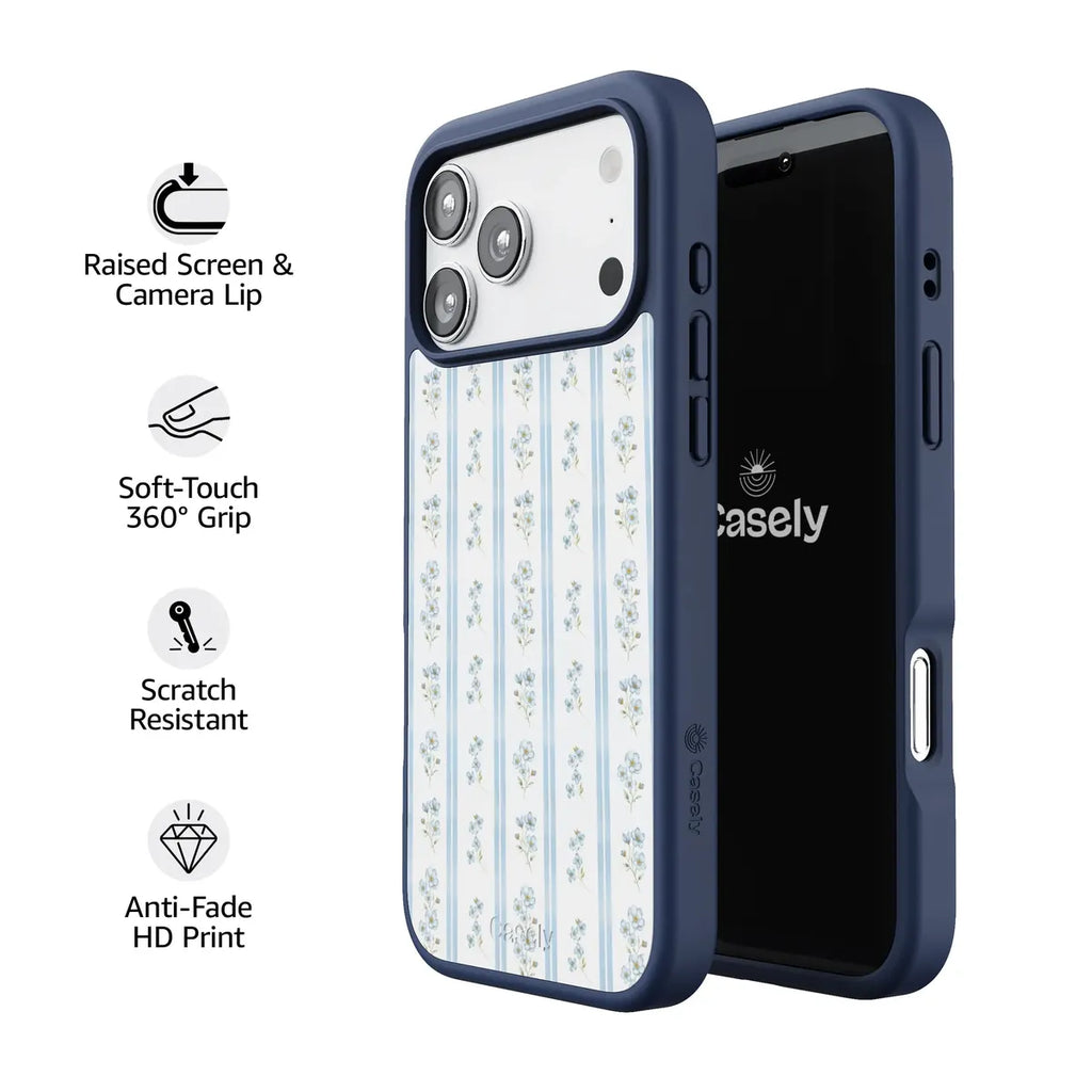 Cottage Stripe | Blue Floral Case