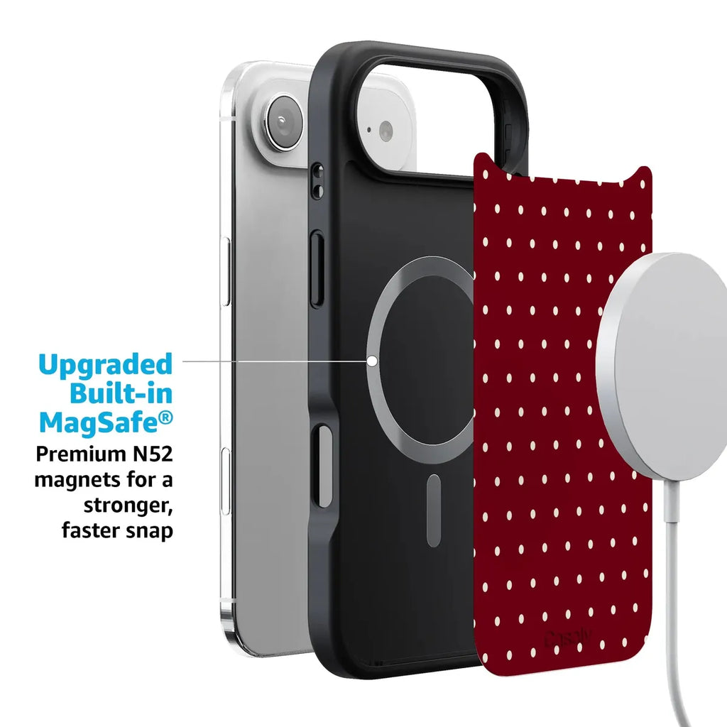 On the Dot | Maroon Polka Dot Case