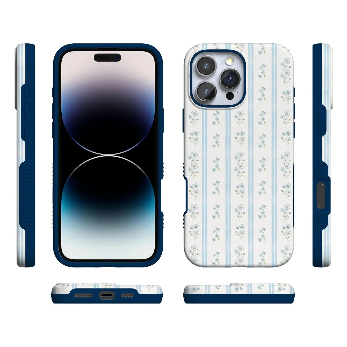 Cottage Stripe | Blue Floral Case