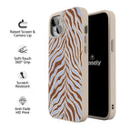 Untamed | Brown & Blue Zebra Case