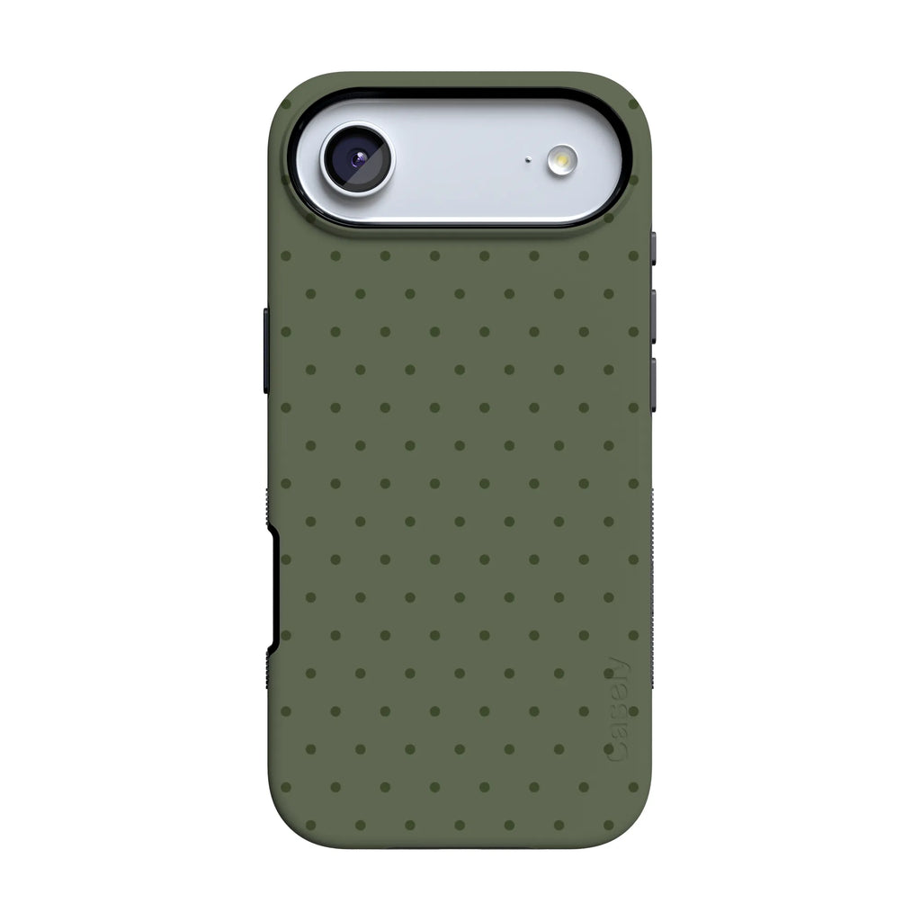 On the Dot | Olive Green Polka Dot Case