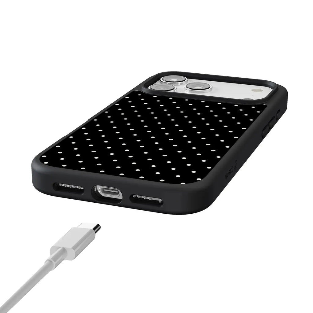 On the Dot | White Polka Dot Case
