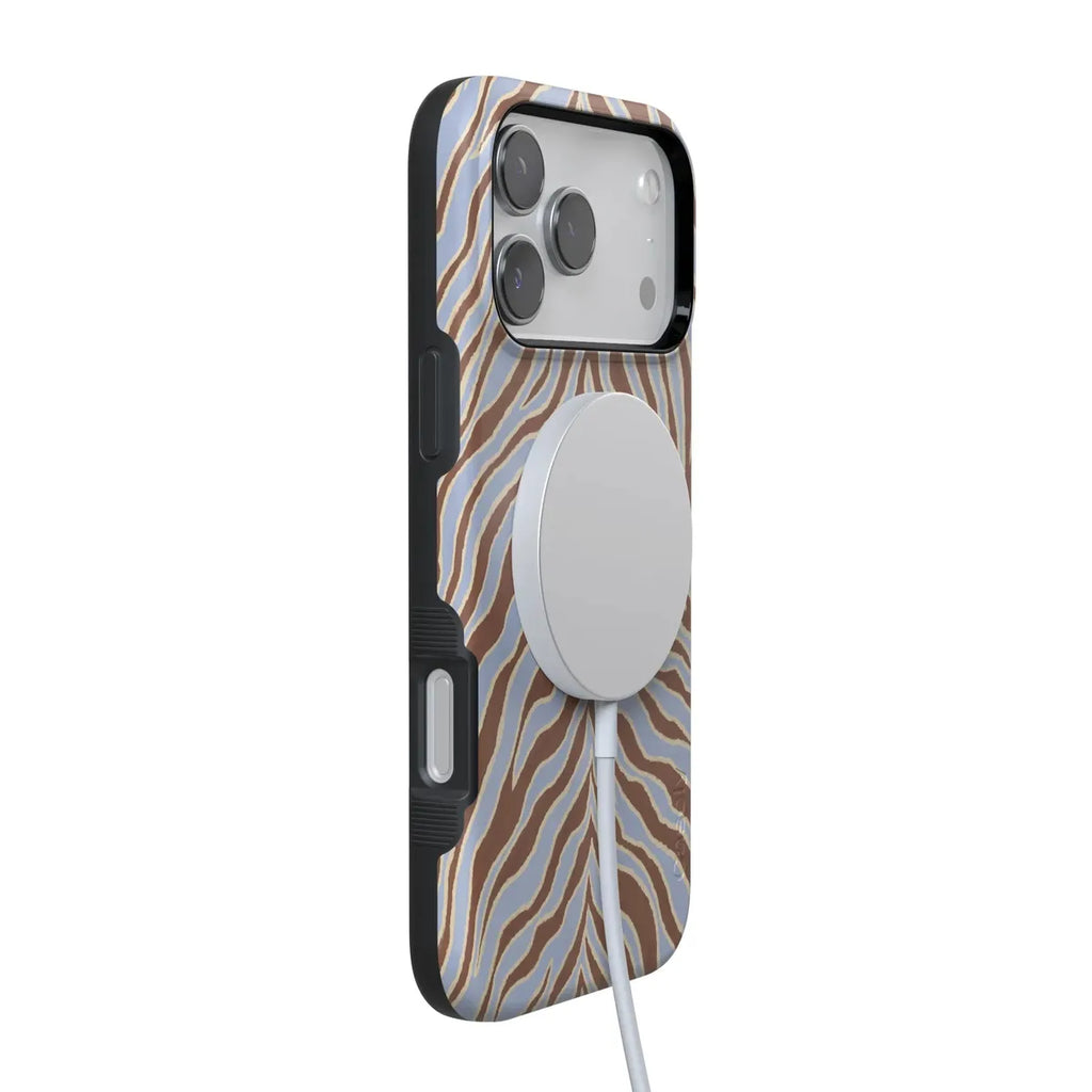 Untamed | Brown & Blue Zebra Case