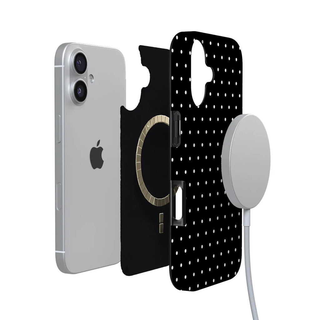 On the Dot | White Polka Dot Case