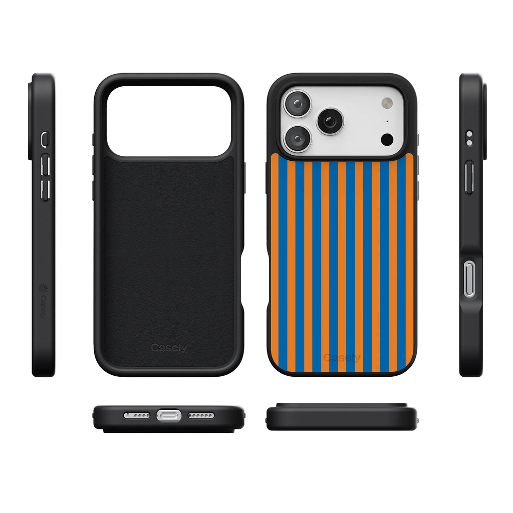 Go New York | Blue & Orange Stripes Case