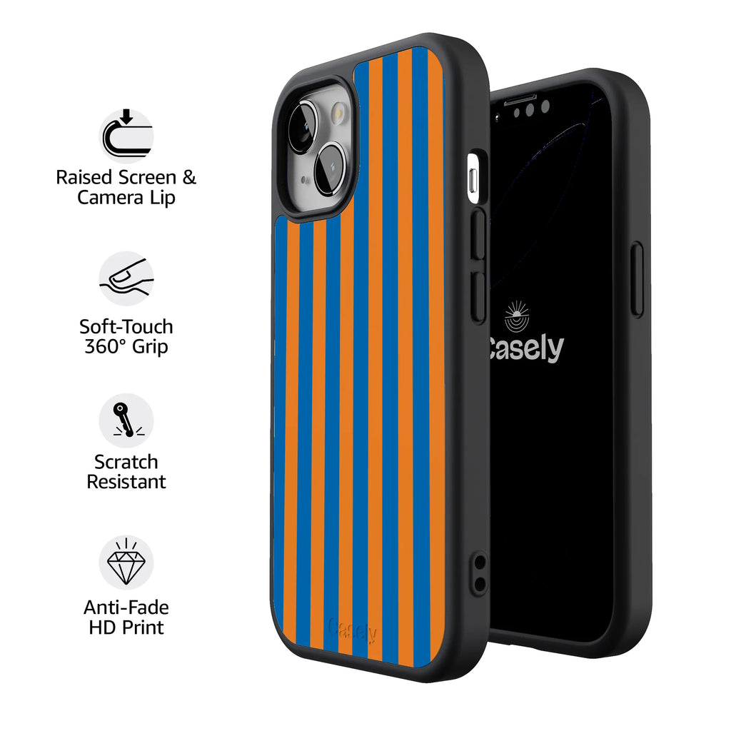 Go New York | Blue & Orange Stripes Case