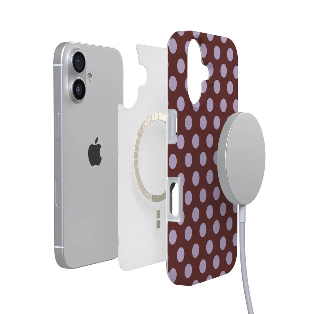 Spotted in SoHo | Burgundy Polka Dot Case