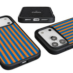 Go New York | Blue & Orange Stripes Case