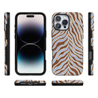 Untamed | Brown & Blue Zebra Case