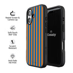Go New York | Blue & Orange Stripes Case