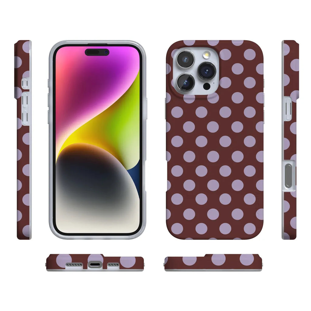 Spotted in SoHo | Burgundy Polka Dot Case