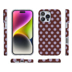 Spotted in SoHo | Burgundy Polka Dot Case