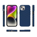 On the Dot | Navy Polka Dot Case