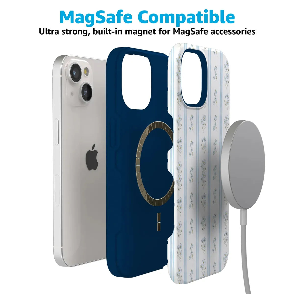 Cottage Stripe | Blue Floral Case