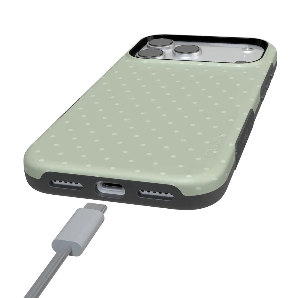 On the Dot | Green Polka Dot Case