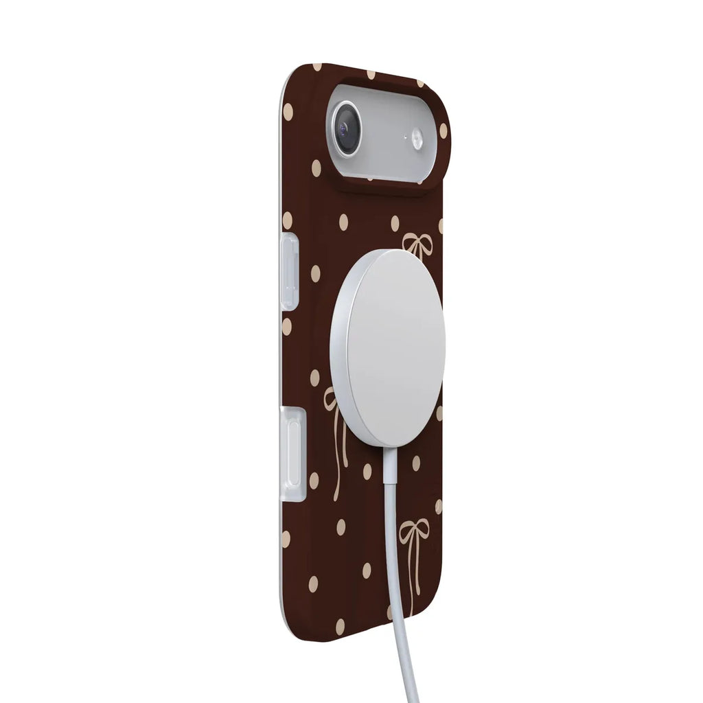 Teddy Bows | Brown Polka Dot Case