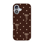 Teddy Bows | Brown Polka Dot Case