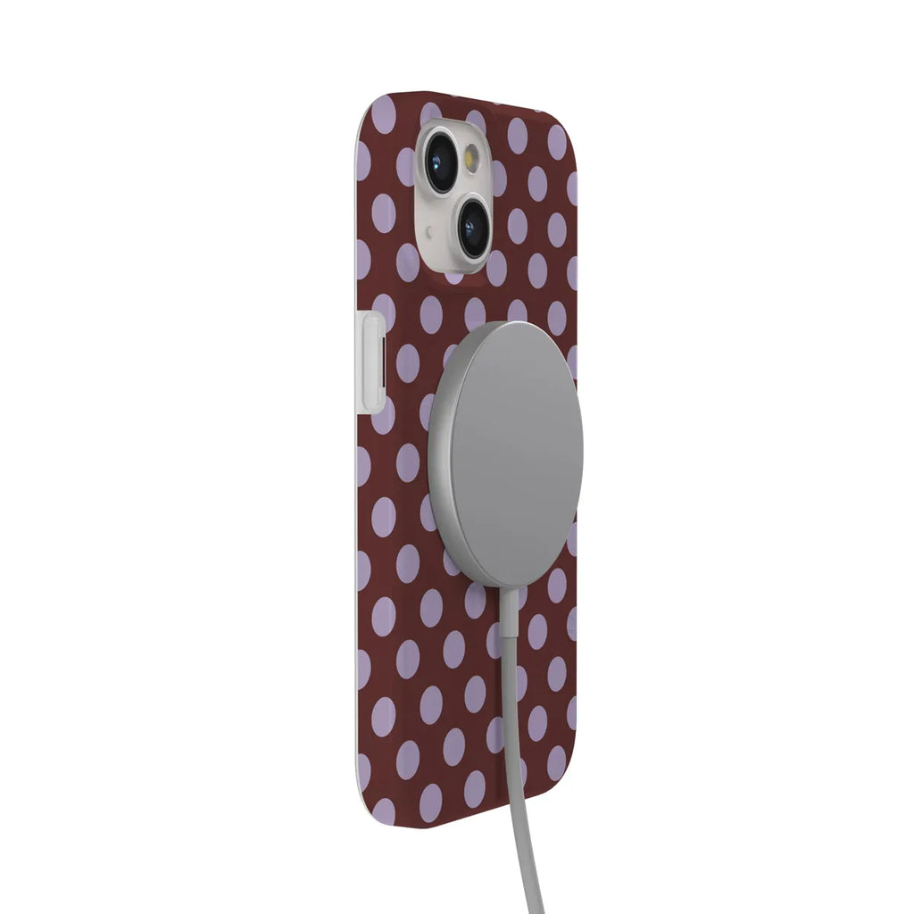 Spotted in SoHo | Burgundy Polka Dot Case