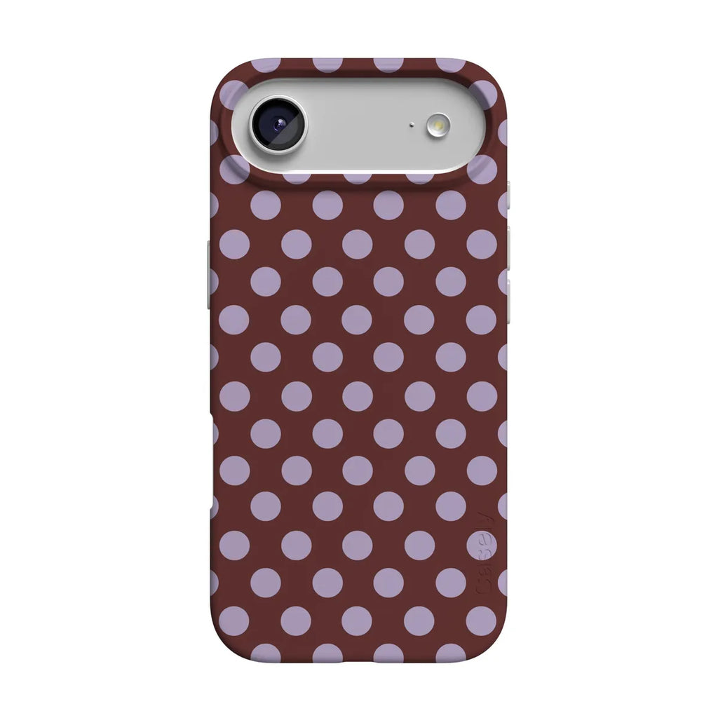 Spotted in SoHo | Burgundy Polka Dot Case