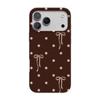 Teddy Bows | Brown Polka Dot Case