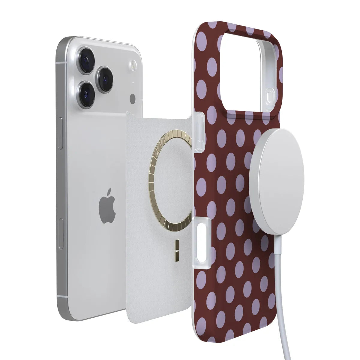 Spotted in SoHo | Burgundy Polka Dot Case