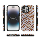 Untamed | Brown & Blue Zebra Case