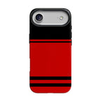 Storm Warning | Black & Red Stripes Case